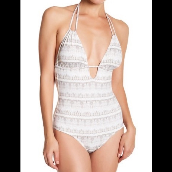 Eberjey Earth Shadow Suki One-Piece Swimsuit NWT